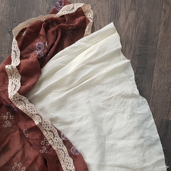 Vintage Gunne Sax Prairie floral lace midi dress,7 - Picture 6 of 11